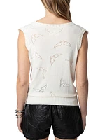 Emmyl Pointelle Wings Tank Top