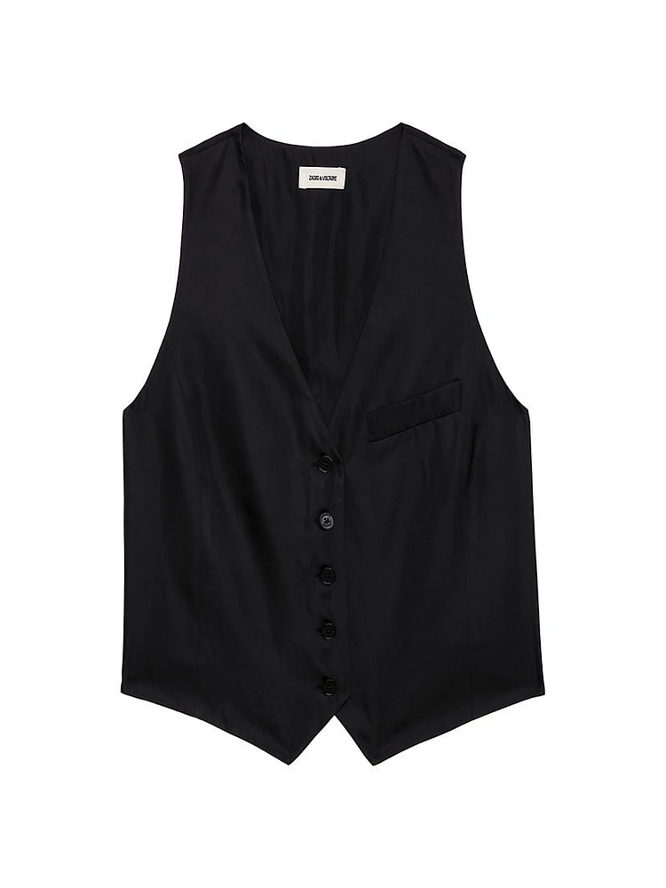 Emaux Satin Vest