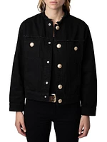 Kaely Raw-Edge Denim Jacket