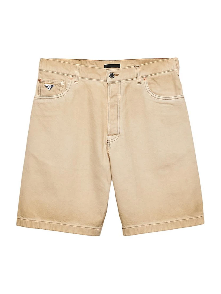 Worn Bull-Denim Bermudas