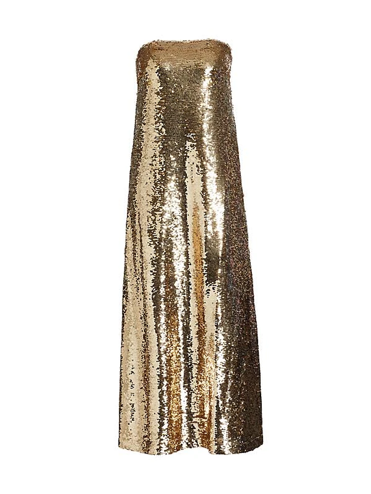 Nalonie Sequined Strapless Dress