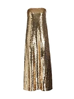 Nalonie Sequined Strapless Dress