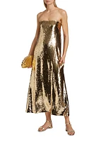 Nalonie Sequined Strapless Dress