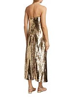 Nalonie Sequined Strapless Dress