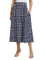 Sasha Geometric Cotton A-Line Skirt