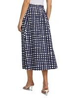 Sasha Geometric Cotton A-Line Skirt