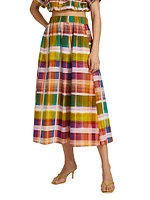 Sasha Plaid Cotton A-Line Skirt