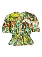 Wills Leafy Floral Cotton Top