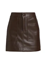 Braden Faux Leather Miniskirt