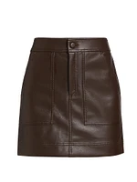 Braden Faux Leather Miniskirt