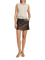 Braden Faux Leather Miniskirt