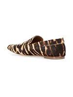 Becks Leopard Calf Hair Loafers