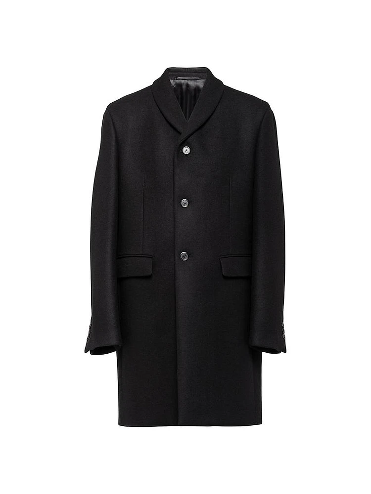 Single-Breasted Wool and Cashmere Coat