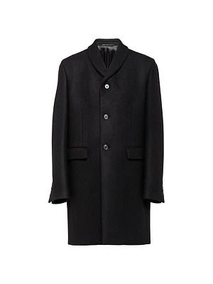 Single-Breasted Wool and Cashmere Coat