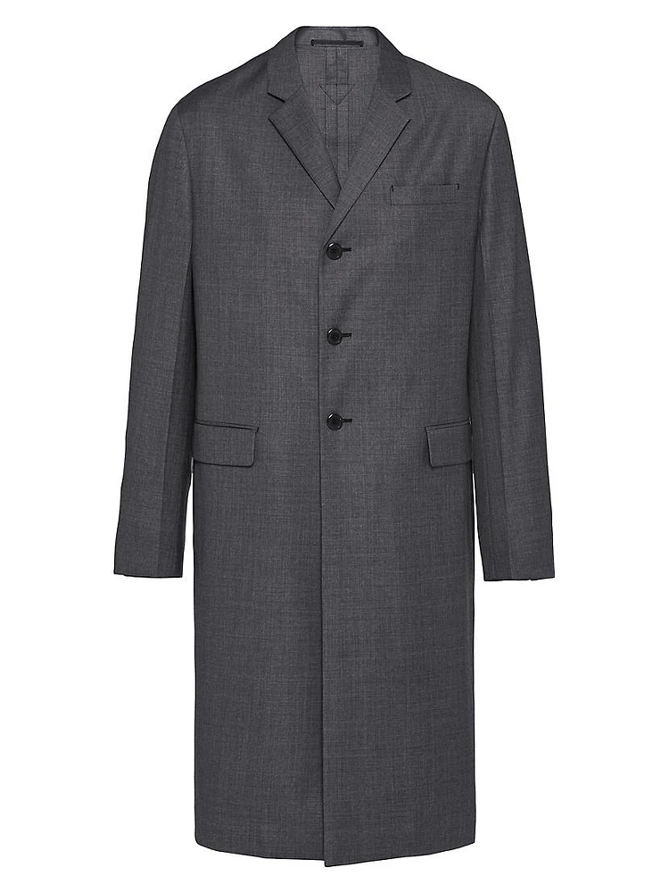 Single-Breasted Wool Coat