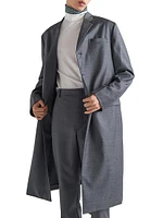 Single-Breasted Wool Coat