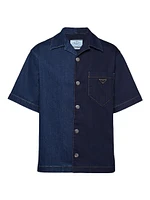 Double Match Washed Denim Shirt