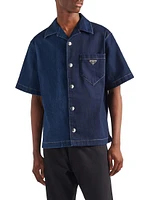 Double Match Washed Denim Shirt