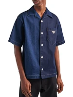 Double Match Washed Denim Shirt