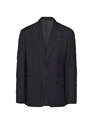 Single-Breasted Wool Jacket