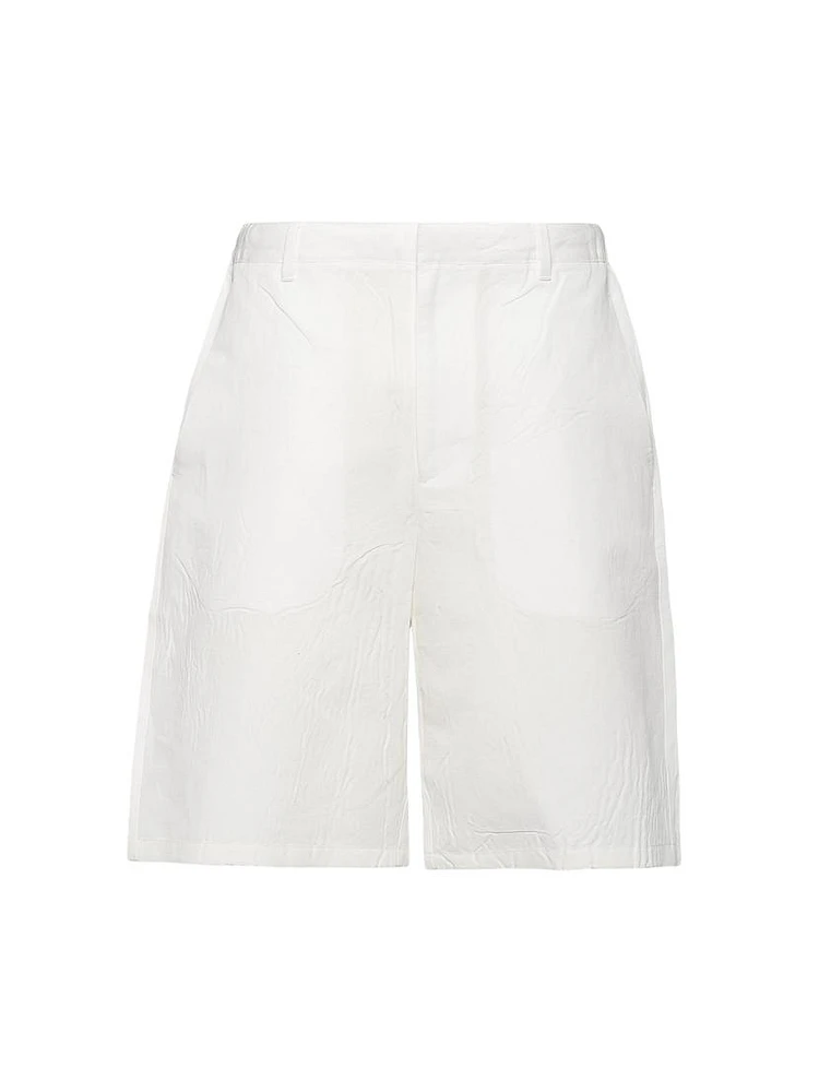 Linen-Blend Bermuda Shorts