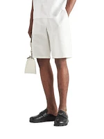 Linen-Blend Bermuda Shorts