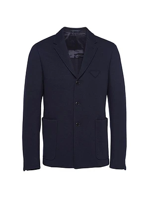 Single-Breasted Cashmere and Wool Jacket