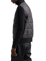 Quilted Re-Nylon and Cashmere Jacket