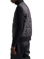 Quilted Re-Nylon and Cashmere Jacket