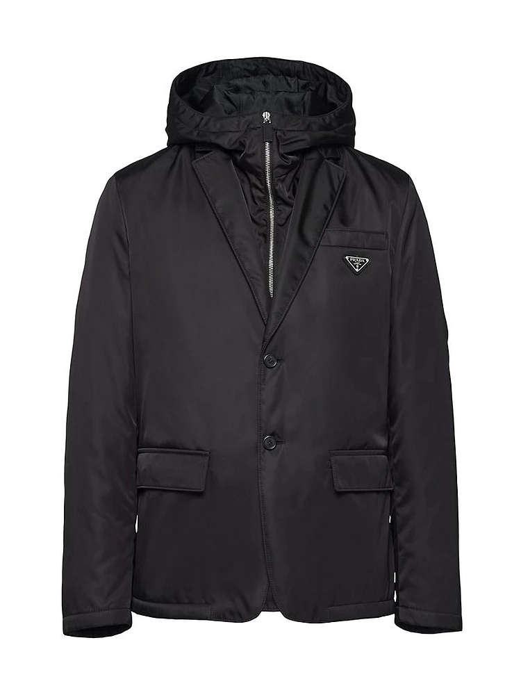 Single-Breasted Re-Nylon Jacket