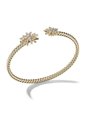 Starburst Cable Bracelet 18K Yellow Gold