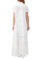 Kon Tiki Embroidered Eyelet Maxi-Dress