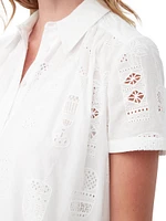 Kon Tiki Embroidered Eyelet Maxi-Dress