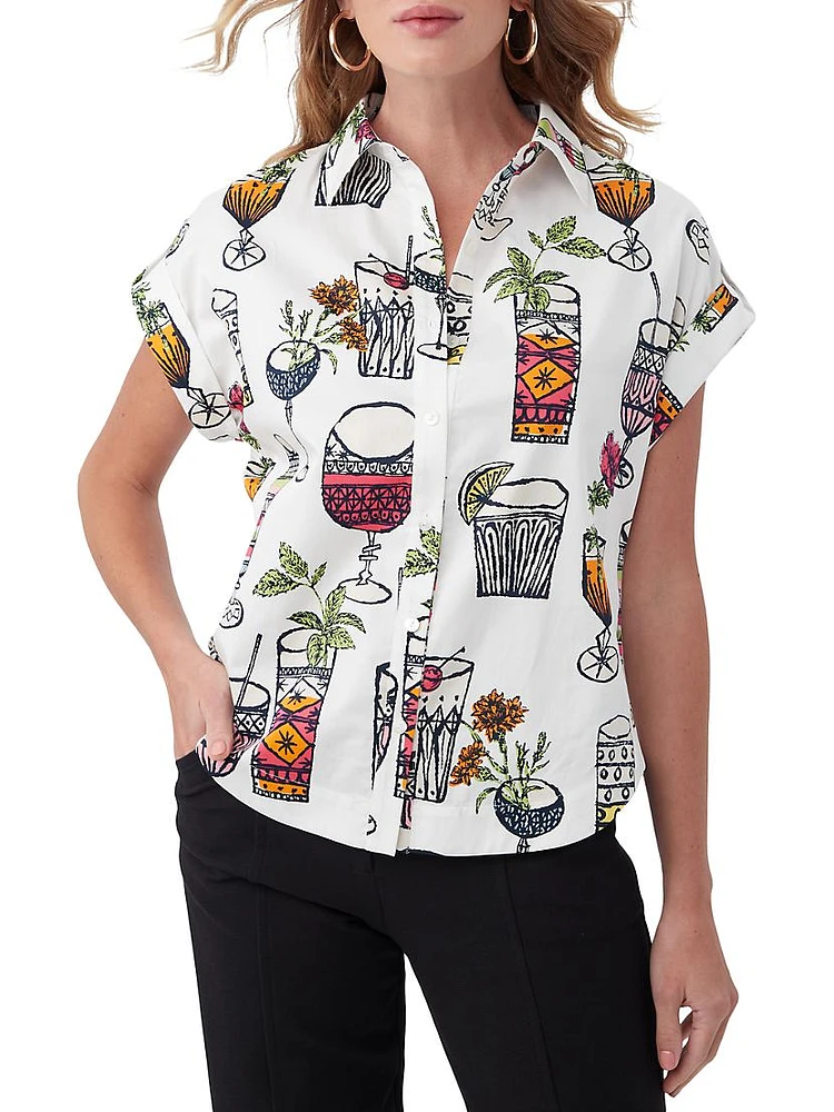 Simpatico Cocktail Print Top