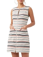 Downtown 2 Striped Zip Minidress