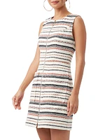 Downtown 2 Striped Zip Minidress