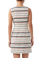 Downtown 2 Striped Zip Minidress