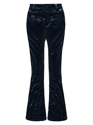 Carving Metallic Quilted Mid-Rise Ski Pants