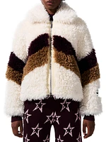 Luna Faux-Shearling Reversible Zip-Front Jacket