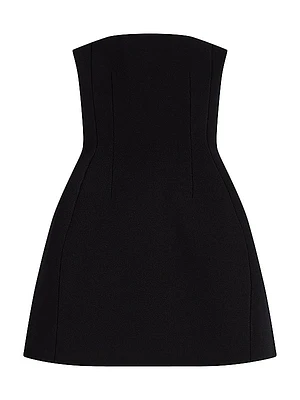 Crepe Knit Strapless Minidress