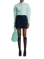 Crepe Knit High Waist Miniskirt