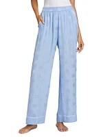 Silk Satin Jacquard DG Logo Pajama Pants