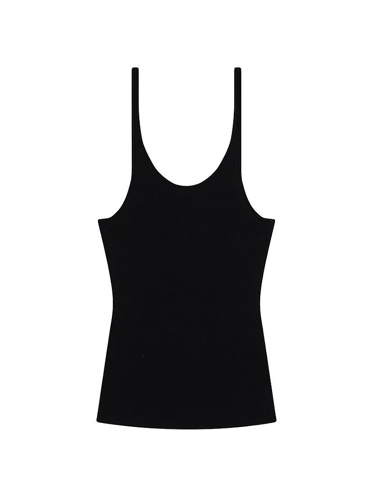 Crepe Scoopneck Tank