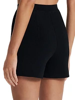 Crepe High-Rise Slim-Fit Shorts