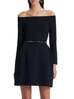 Crepe Off-The-Shoulder Minidress