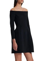 Crepe Off-The-Shoulder Minidress