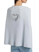 Cashmere Heart Cut-Out Cape