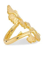 Goldtone Adjustable Leaf Ring