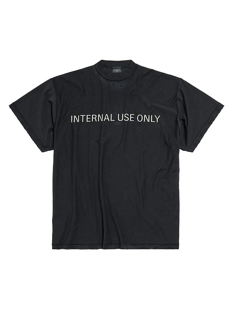 Internal Use Only Inside-Out Oversized T-Shirt