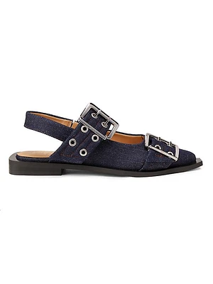 Feminine Buckle Ballerina Flats